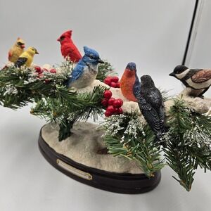 Nature's Harmony Lighted Bird Sculpture Bradford Exchange Songbird Masterpiece